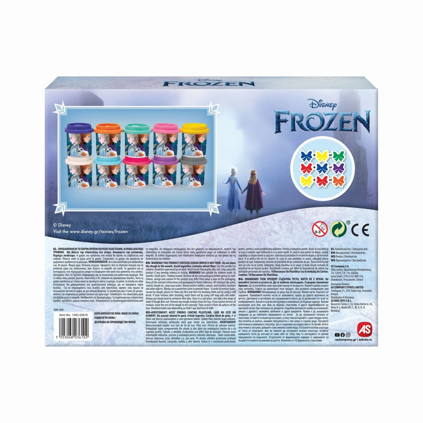 Set de plastilina Clementoni Frozen, 10 buc. foto