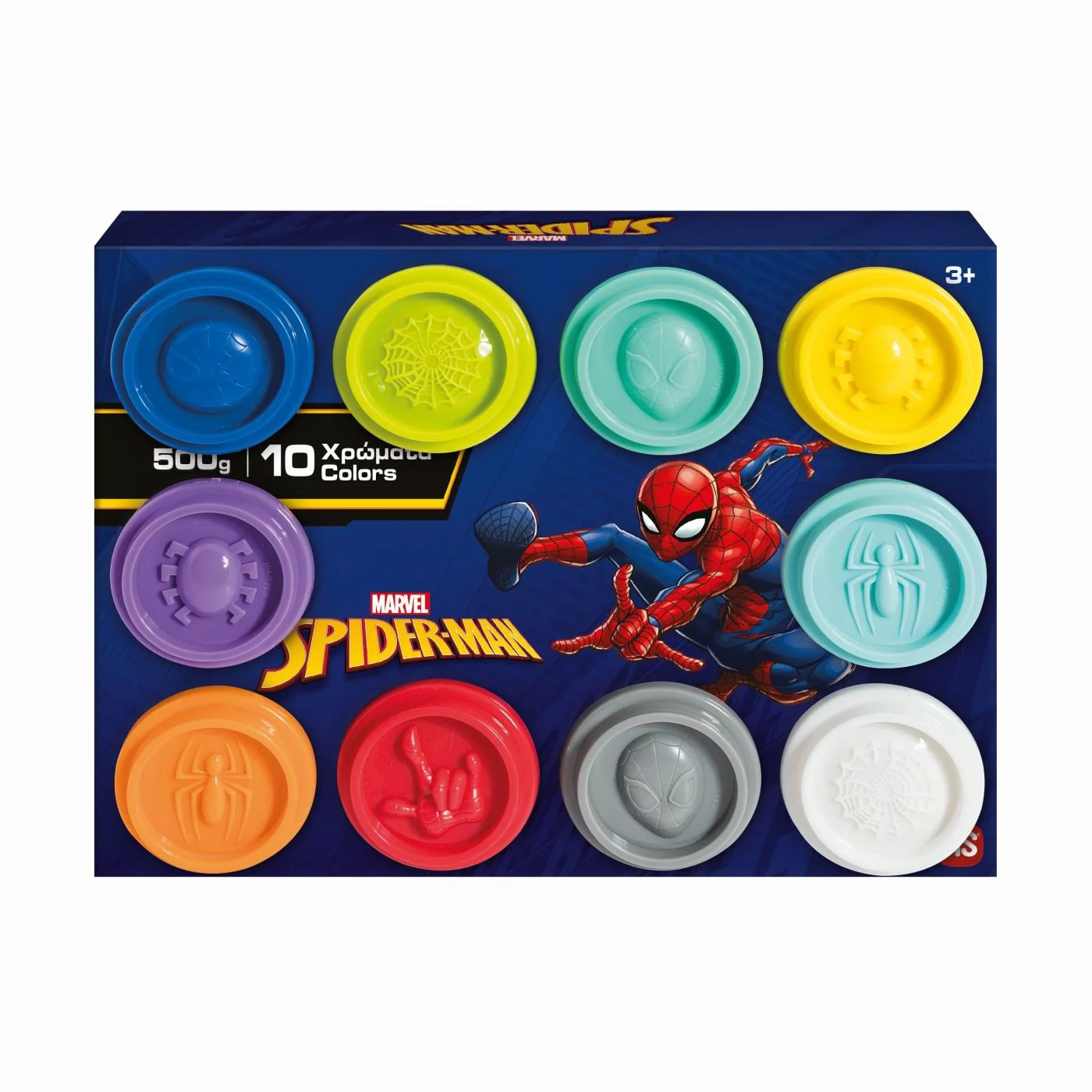Set de plastilina Clementoni Spiderman, 10 buc.