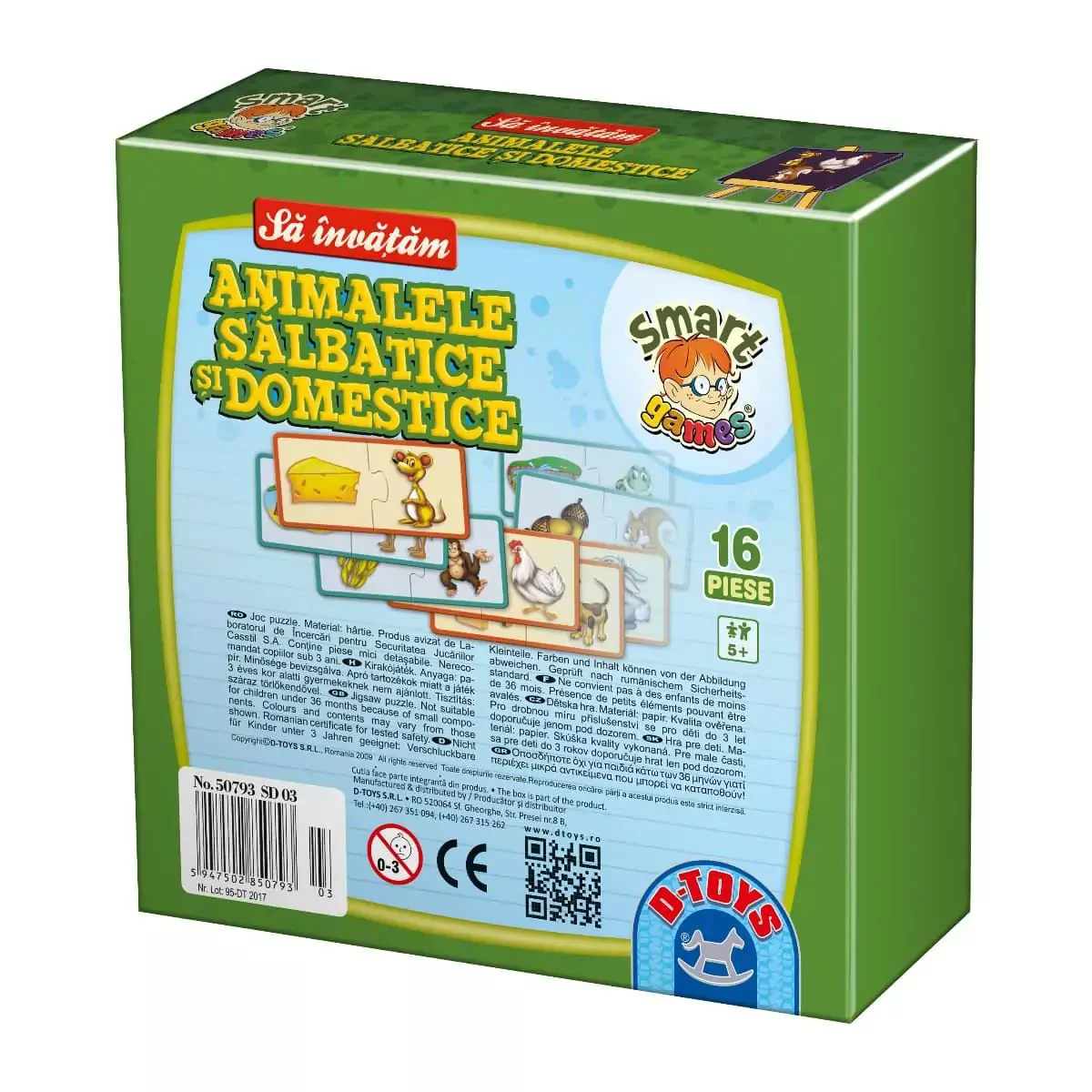 Joc educativ D-toys Animale salbatice si domestice foto