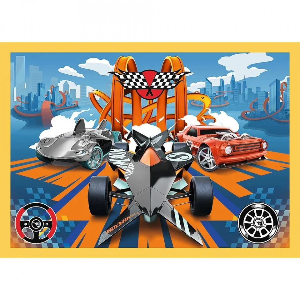 Puzzle Trefl 4 in 1 Hot Wheels