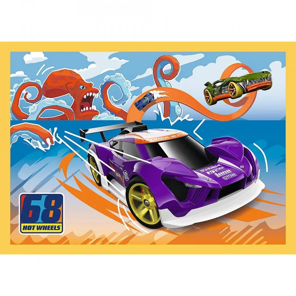 Puzzle Trefl 4 in 1 Hot Wheels