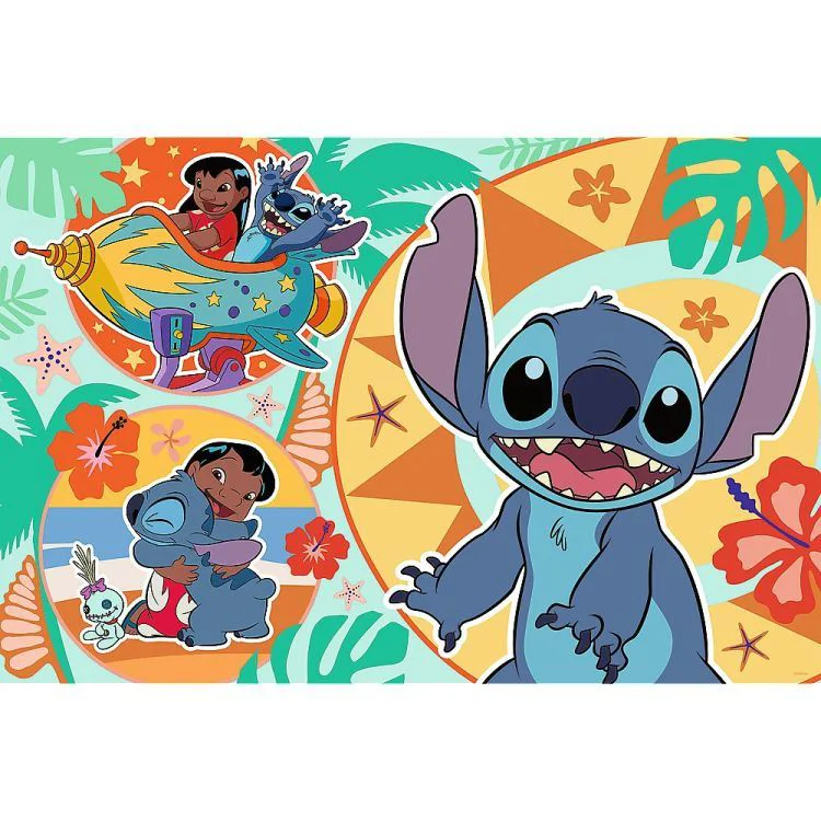 Puzzle Trefl Ziua fericita a lui Lilo si Stich, 24 MAXI