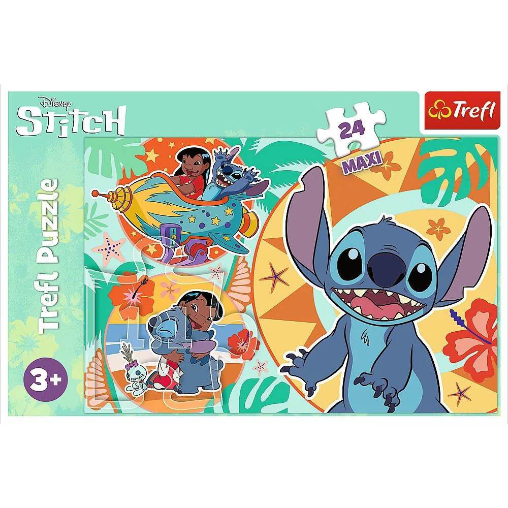 Puzzle Trefl Ziua fericita a lui Lilo si Stich, 24 MAXI