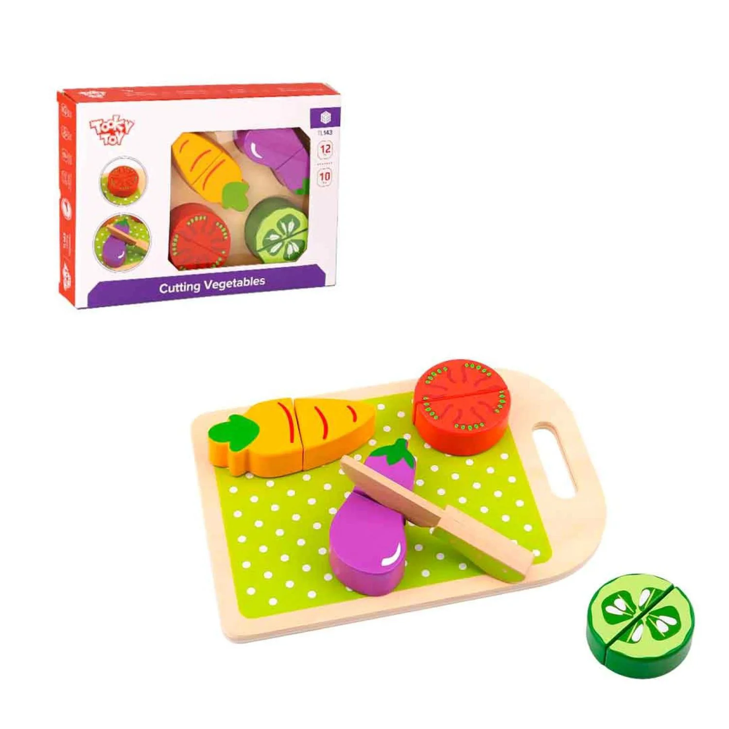 Деревянная игрушка Tooky Toy Нарезка oвощей foto