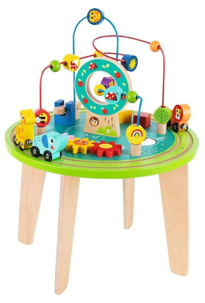 Jucarie din lemn Tooky Toy Masuta interactiva