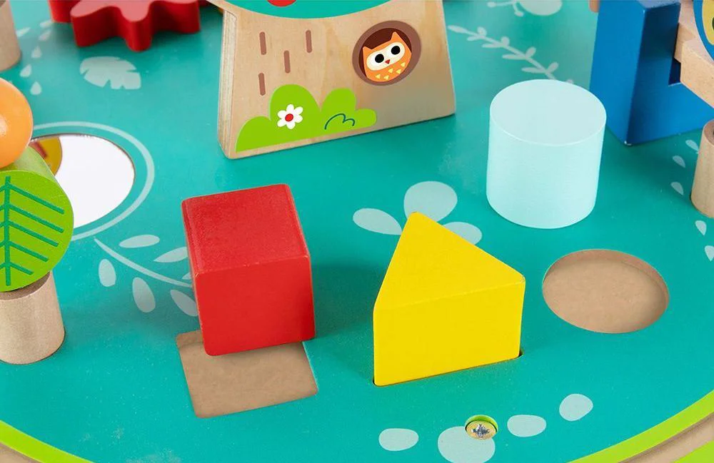 Jucarie din lemn Tooky Toy Masuta interactiva foto
