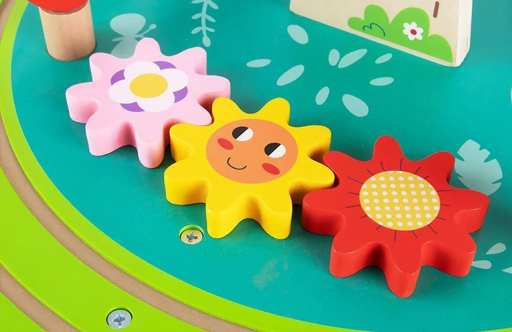 Jucarie din lemn Tooky Toy Masuta interactiva foto