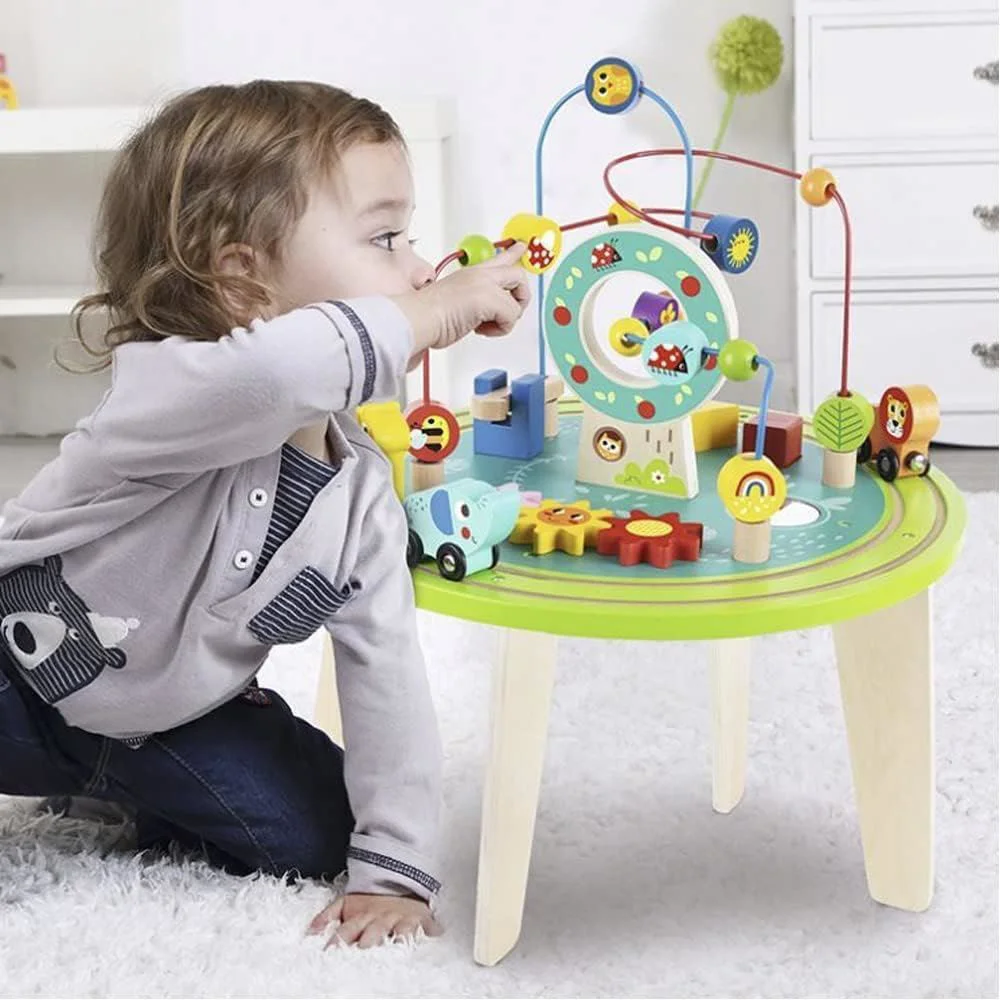 Jucarie din lemn Tooky Toy Masuta interactiva foto
