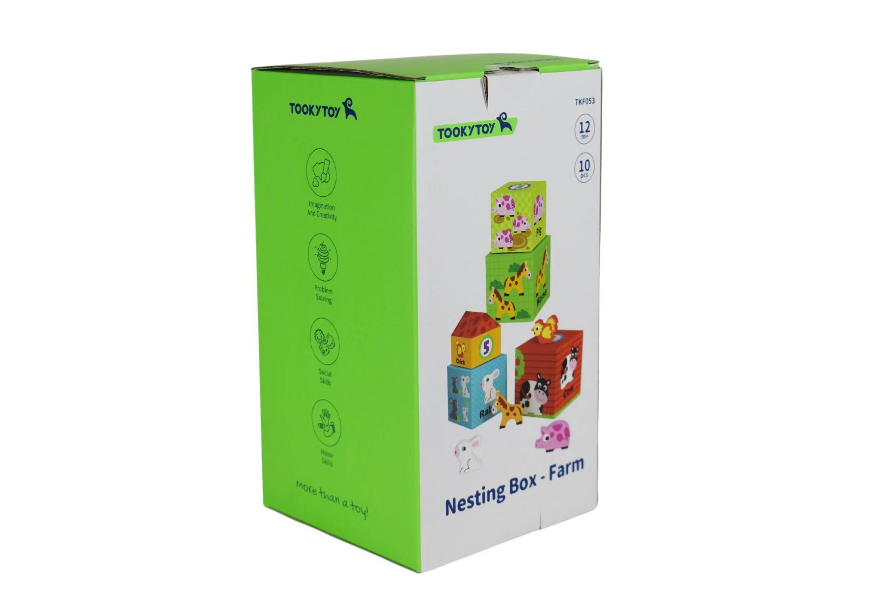 Set de joaca din lemn Tooky Toy Piramida cu animale foto