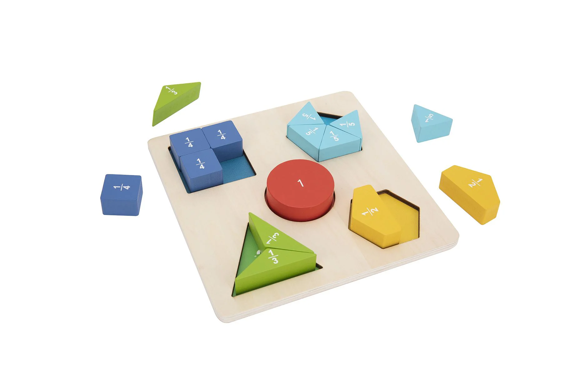 Puzzle din lemn Tooky Toy Forme si fractii foto