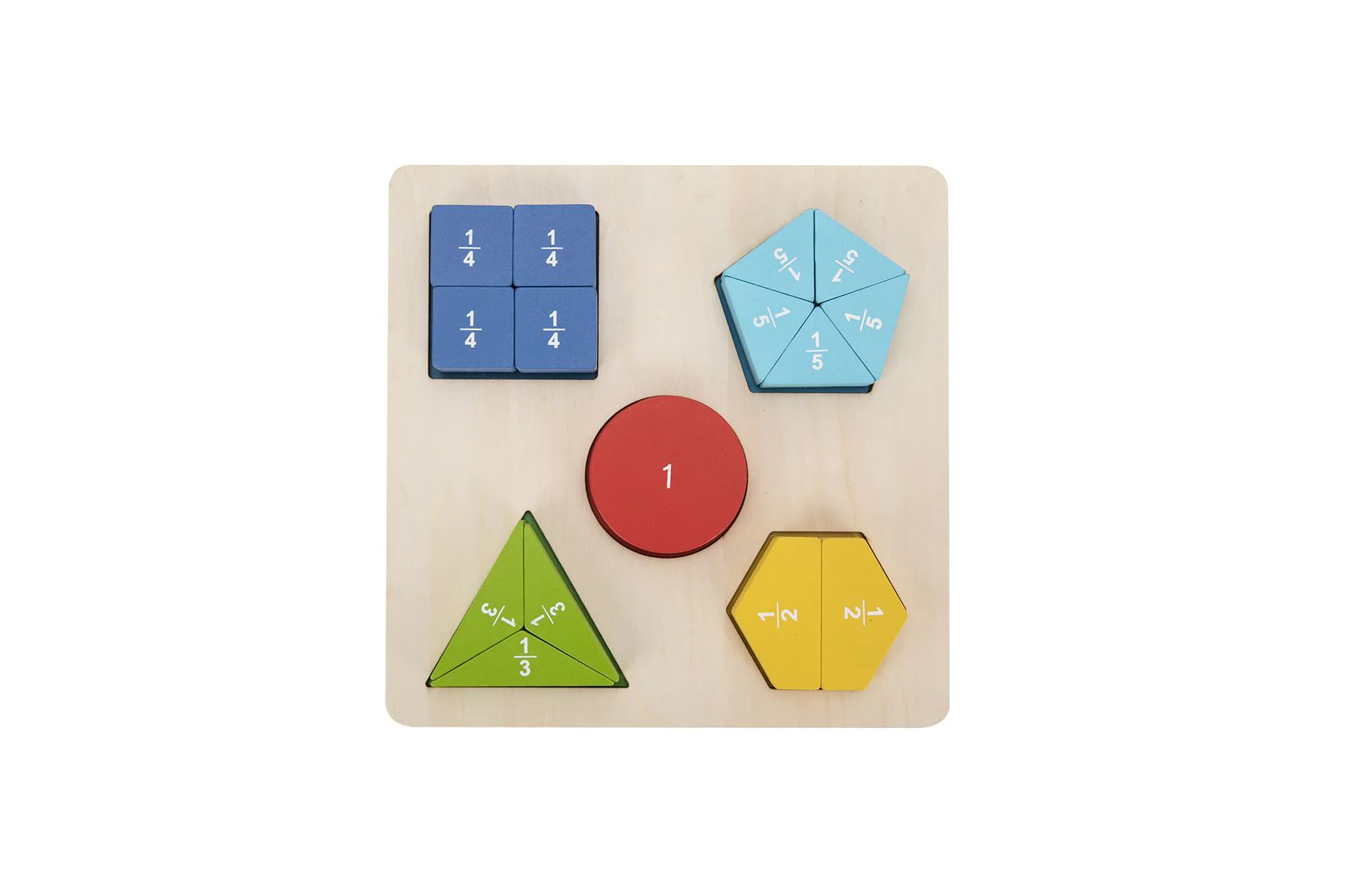 Puzzle din lemn Tooky Toy Forme si fractii foto