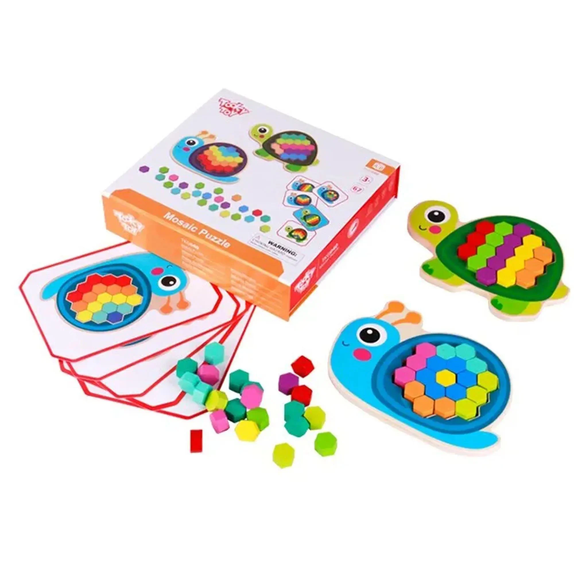 Puzzle din lemn Tooky Toy Mozaic, 67 el. foto
