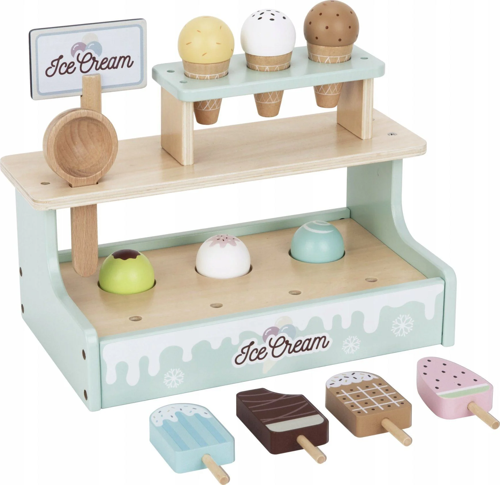 Set de joaca din lemn Tooky Toy Magazin cu inghetata foto