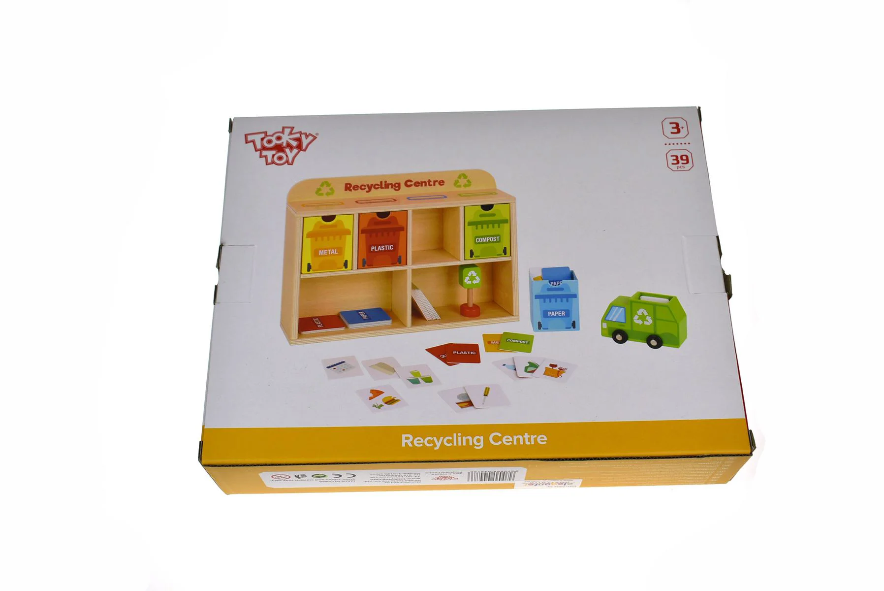 Set de joaca din lemn Tooky Toy Centru de reciclare