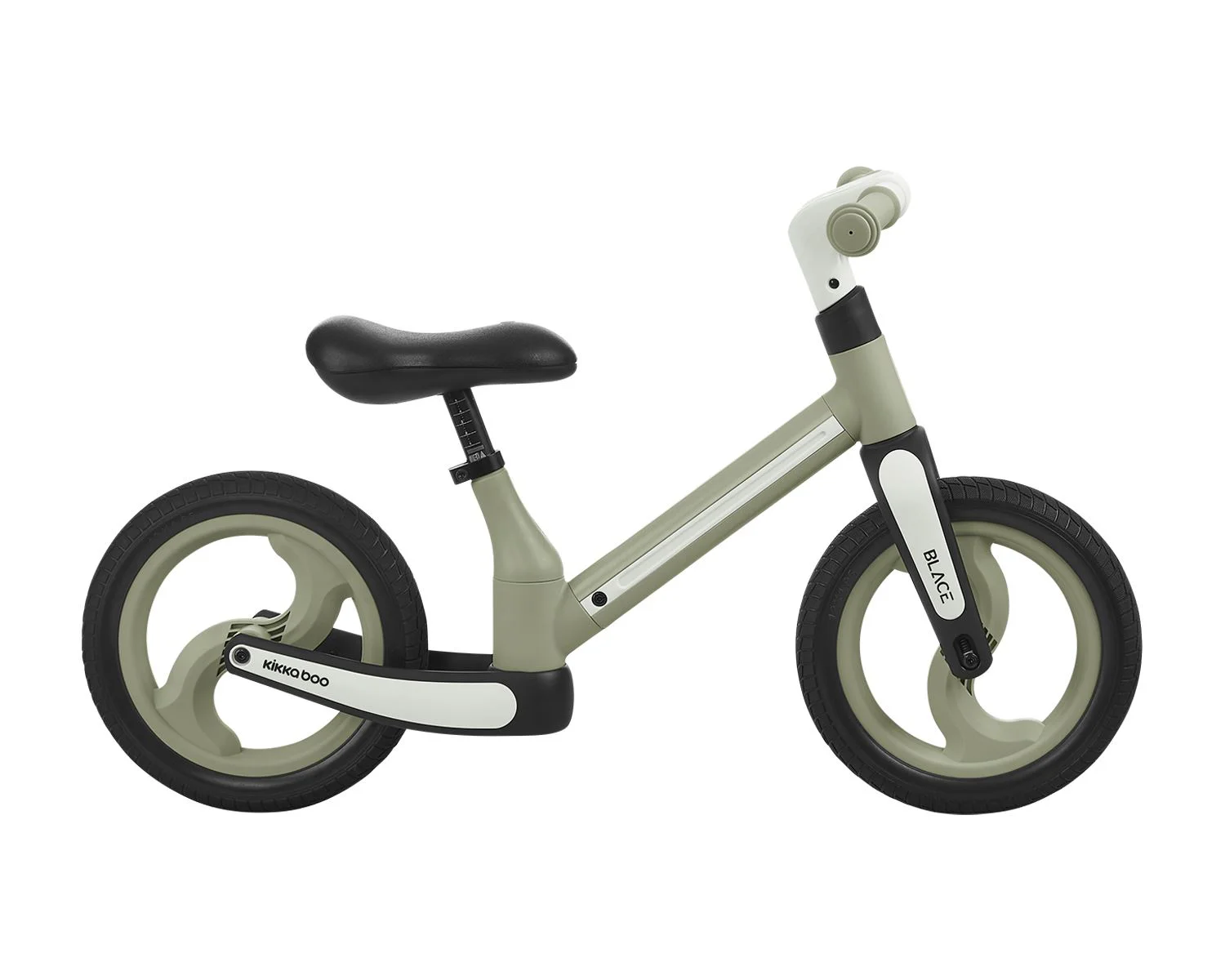 Bicicleta fara pedale KikkaBoo Blace Army Green foto