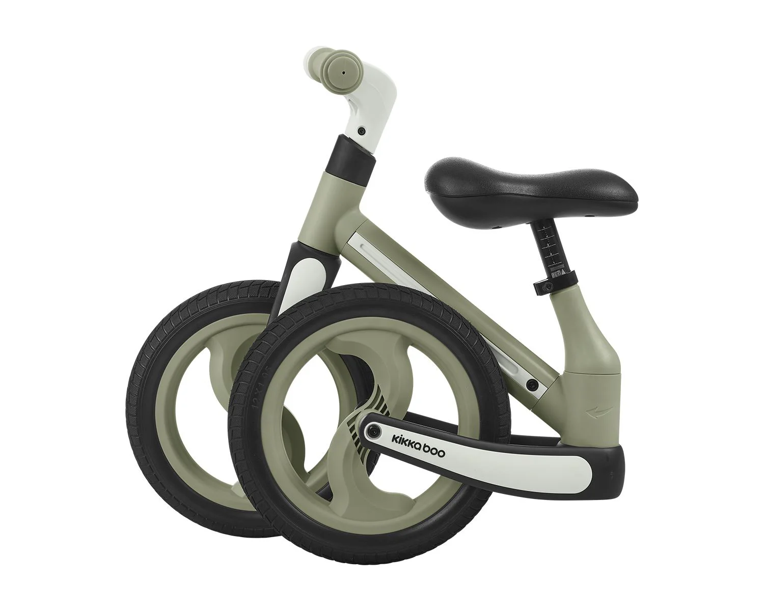 Bicicleta fara pedale KikkaBoo Blace Army Green foto
