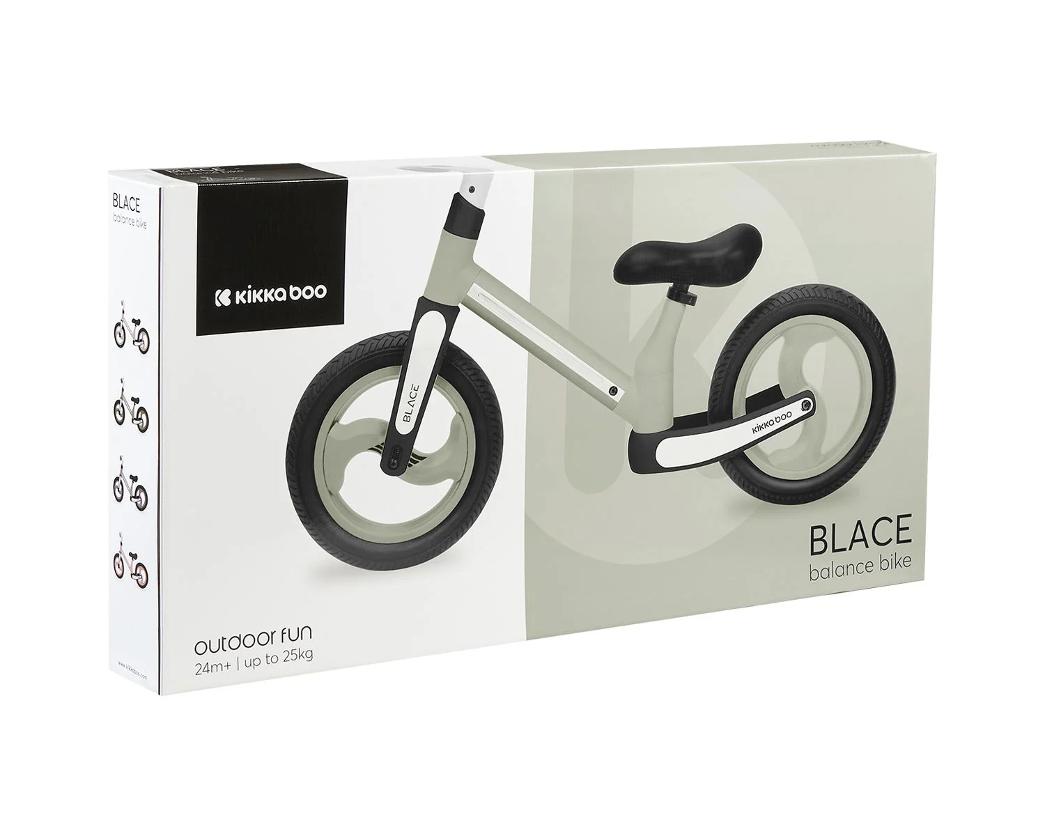 Bicicleta fara pedale KikkaBoo Blace Army Green foto