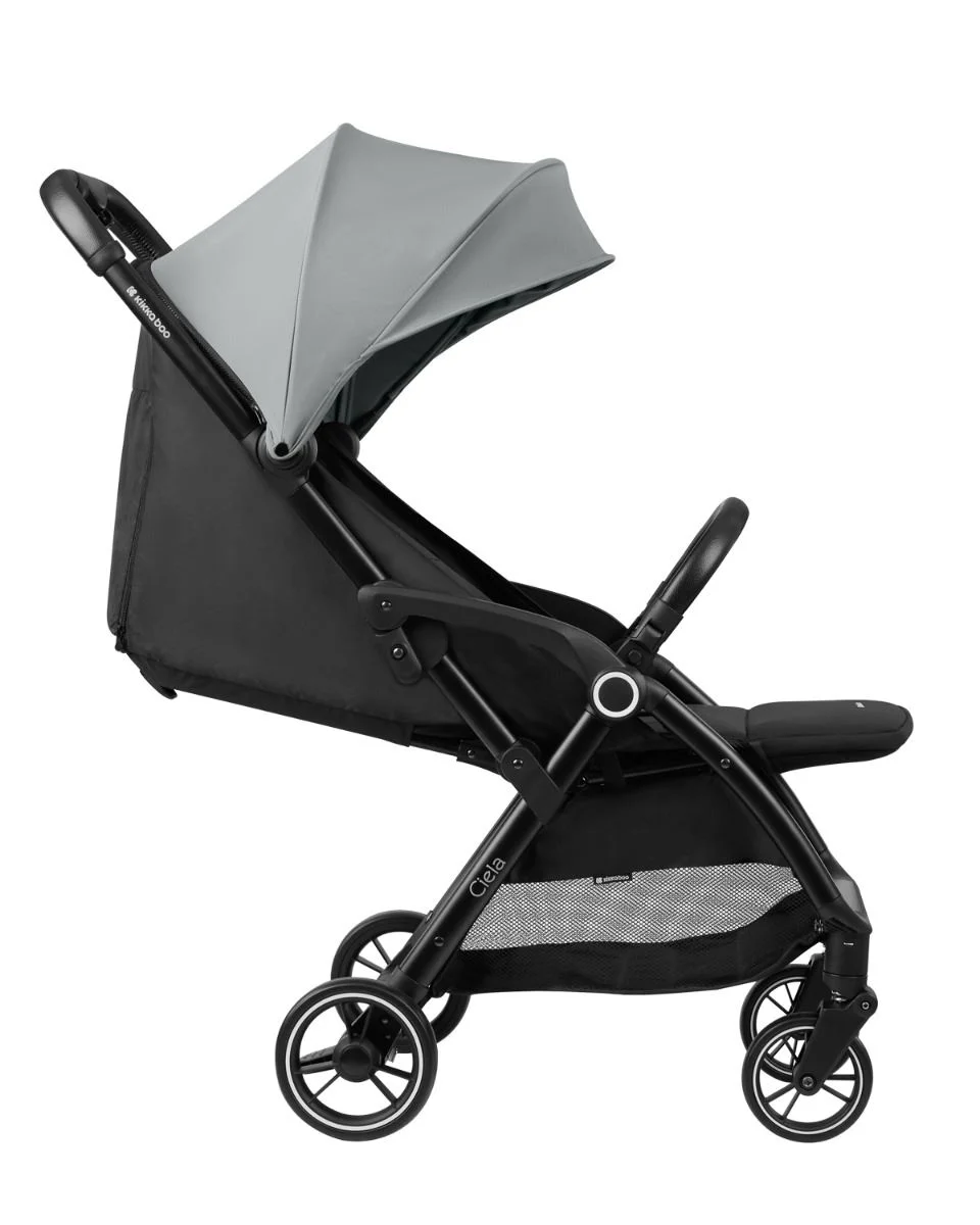 Carucior cu pliere automata KikkaBoo Ciela Grey foto