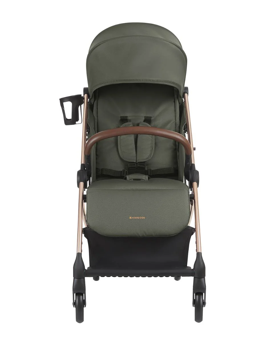 Carucior cu pliere automata KikkaBoo Joy Army Green foto