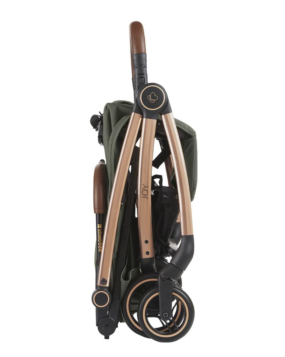Carucior cu pliere automata KikkaBoo Joy Army Green foto