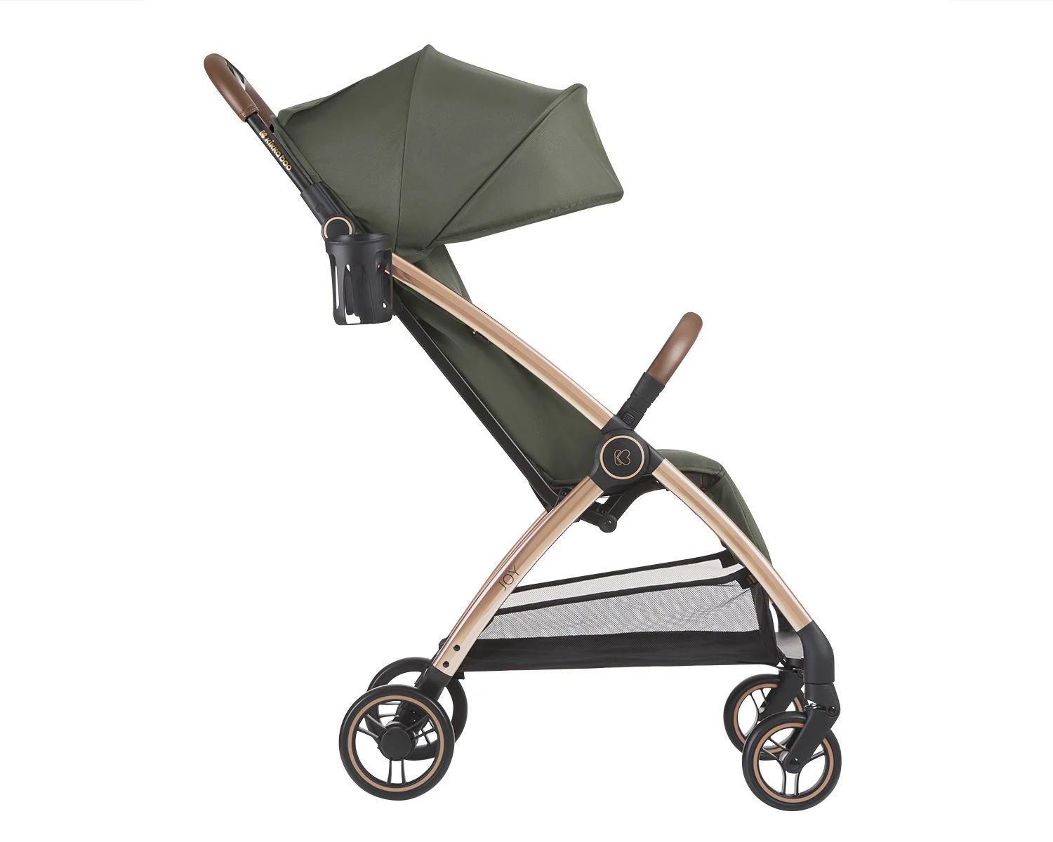 Carucior cu pliere automata KikkaBoo Joy Army Green foto