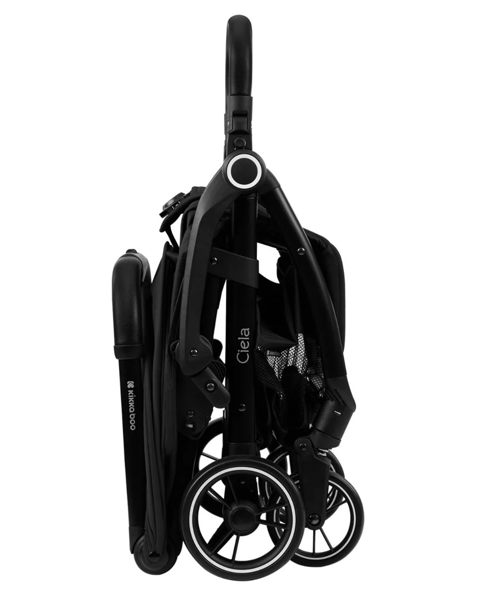 Carucior cu pliere automata KikkaBoo Ciela Black foto