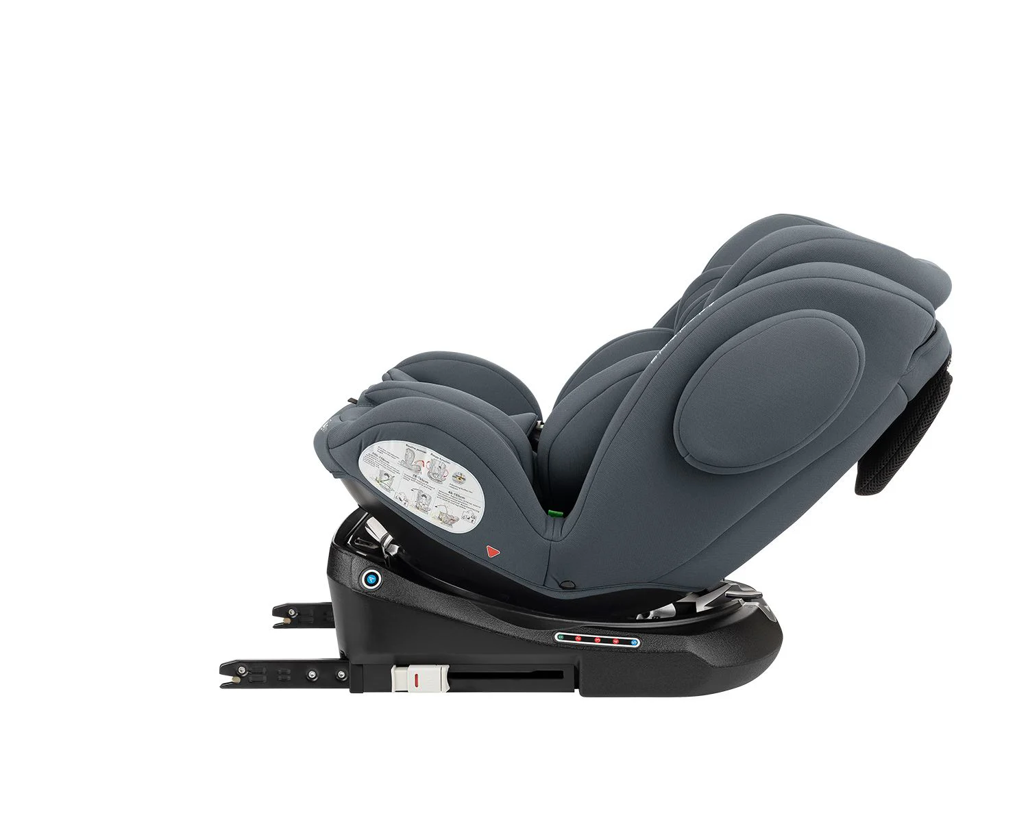 Вращающееся автокресло с изофиксом KikkaBoo i-Felix Dark Grey, 40-150 см foto