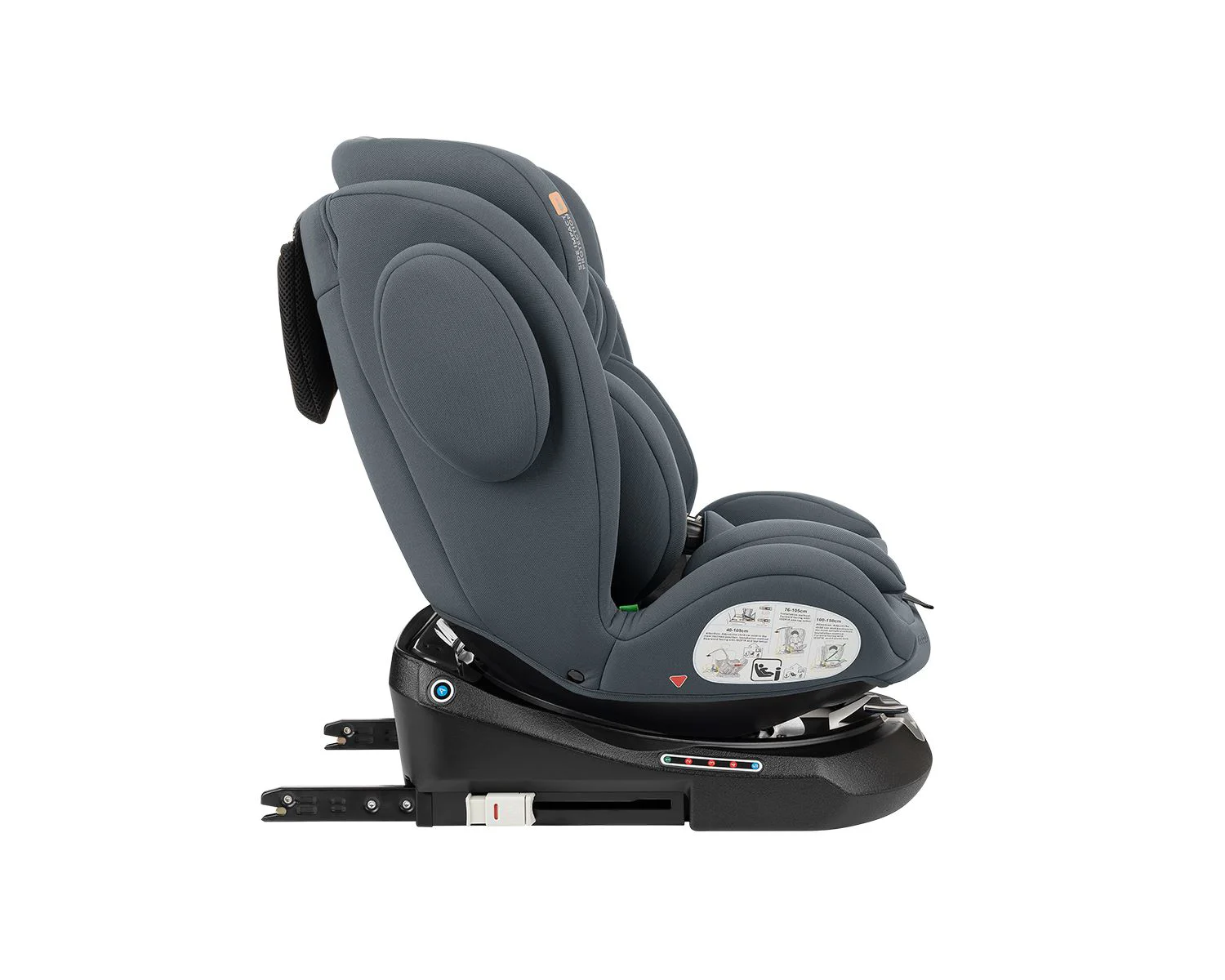 Вращающееся автокресло с изофиксом KikkaBoo i-Felix Dark Grey, 40-150 см foto