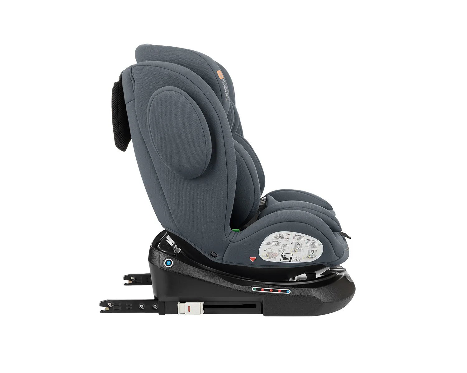 Вращающееся автокресло с изофиксом KikkaBoo i-Felix Dark Grey, 40-150 см foto
