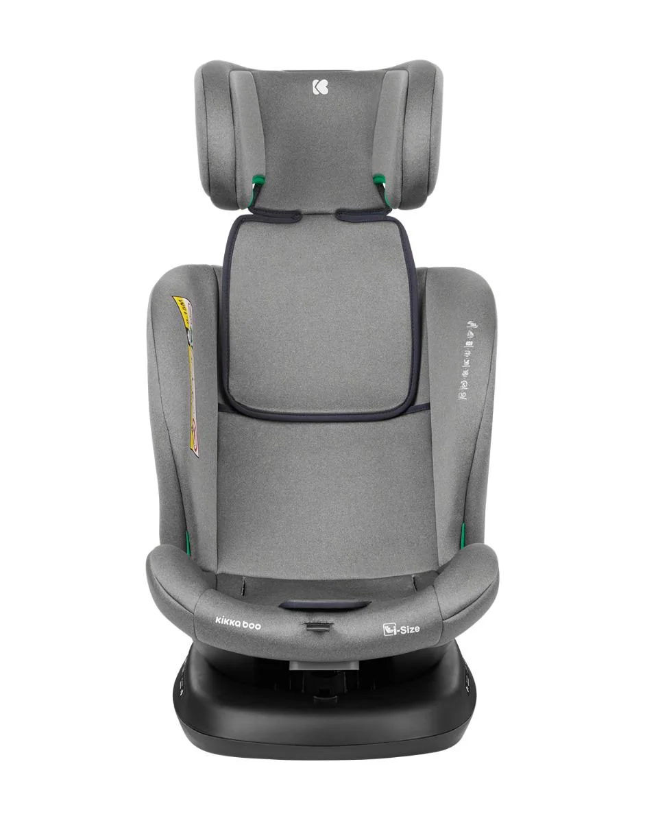 Scaun auto rotativ cu isofix KikkaBoo i-Cruise Light Grey, 40-150 cm foto