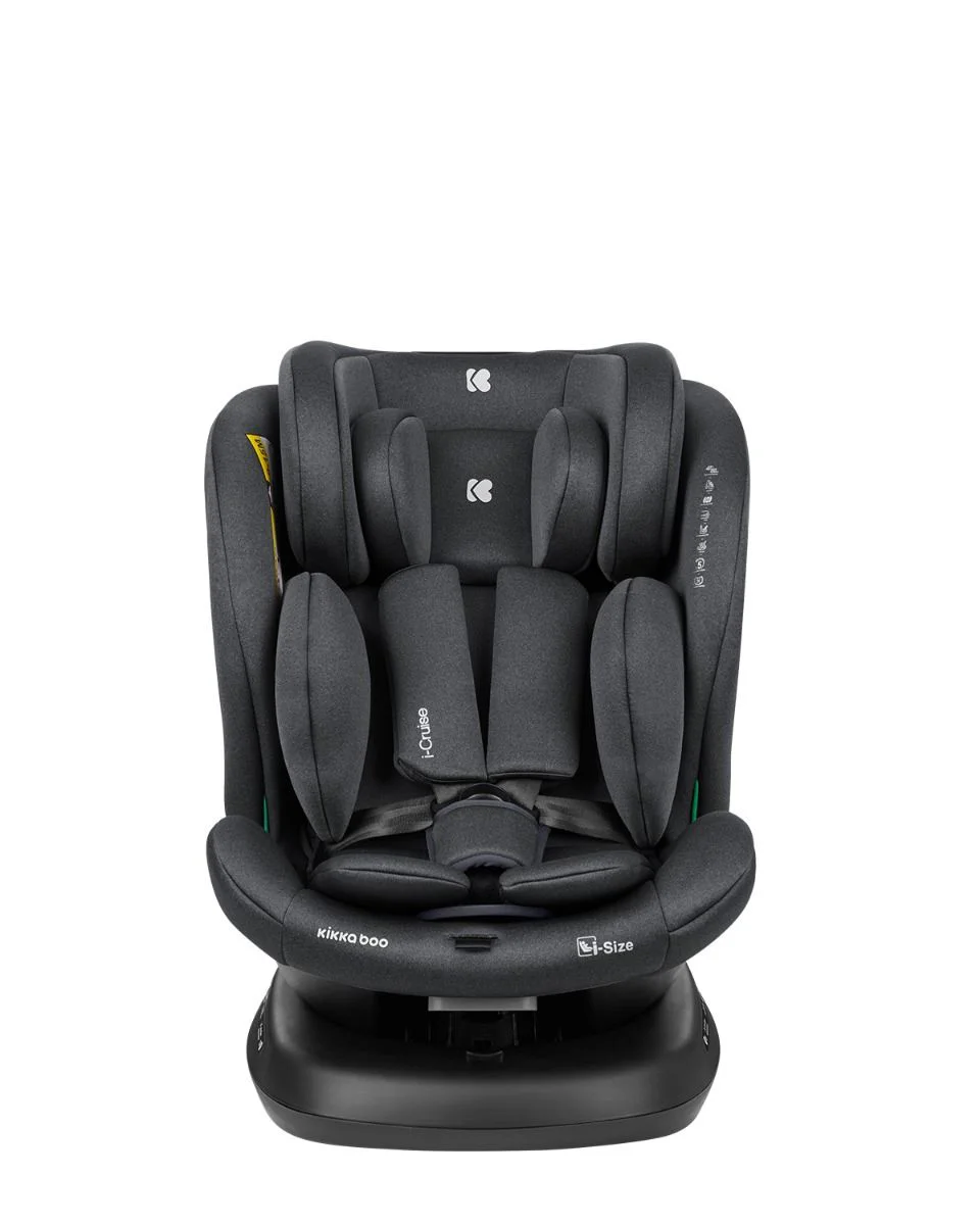Scaun auto rotativ cu isofix KikkaBoo i-Cruise Dark Grey, 40-150 cm foto