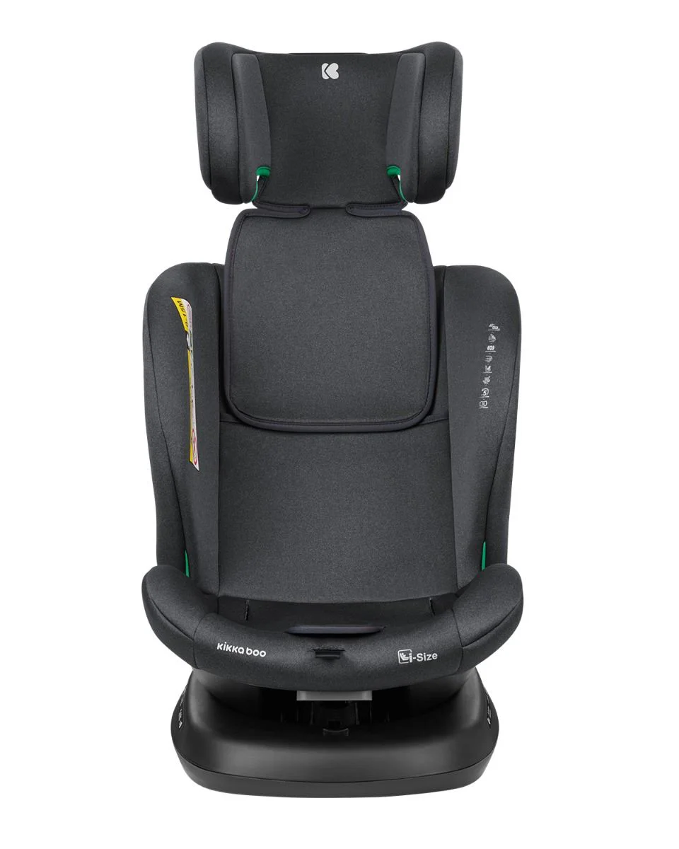 Scaun auto rotativ cu isofix KikkaBoo i-Cruise Dark Grey, 40-150 cm