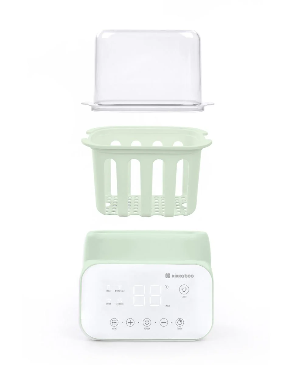 Sterilizator si incalzitor dublu pentru biberoane 4 in 1 KikkaBoo Handy Mint