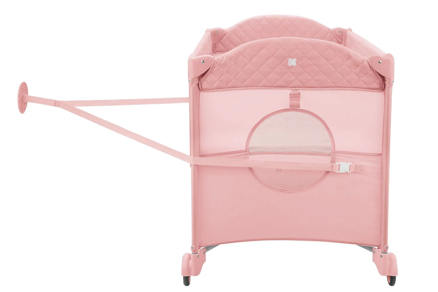 Patut pliabil cu 2 nivele KikkaBoo Milky Way Pink foto