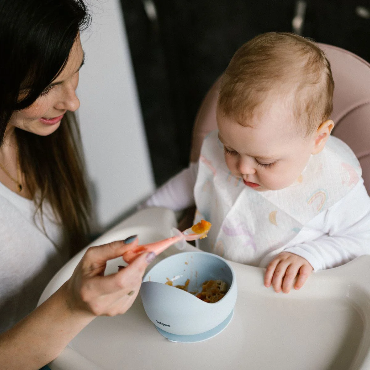 Силиконовая ложкa BabyOno Зеленая, 2 шт.