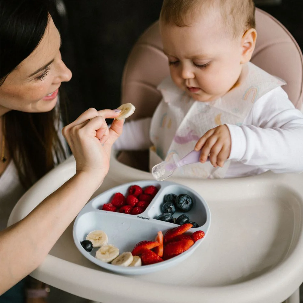 Силиконовая ложка BabyOno Фиолетовый, 2 шт. foto