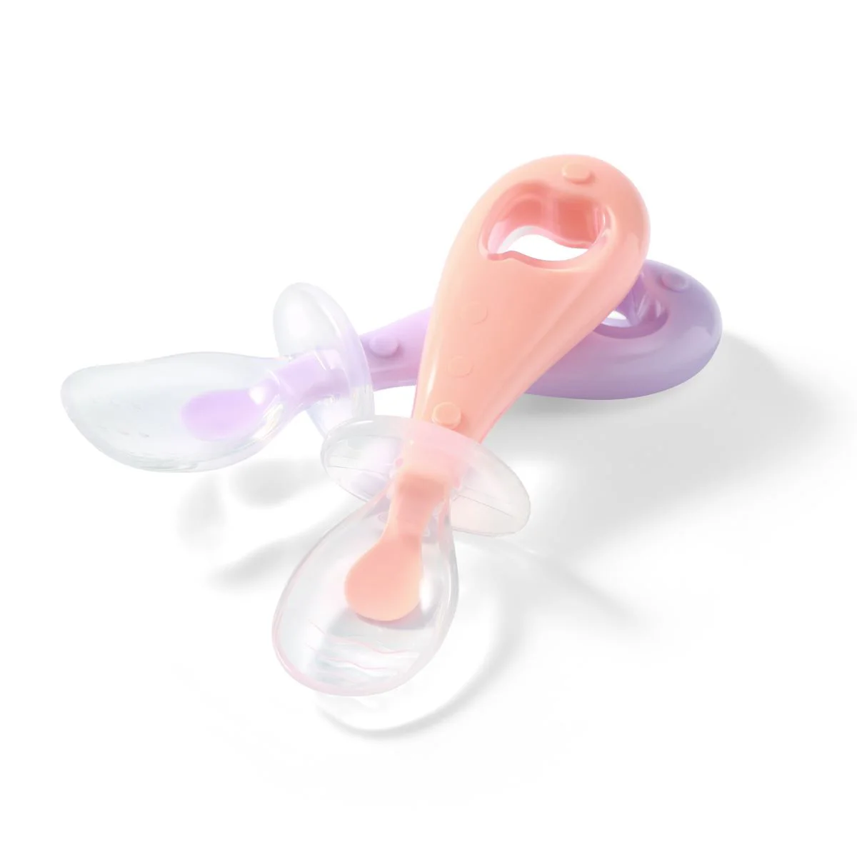 Силиконовая ложка BabyOno Фиолетовый, 2 шт. foto