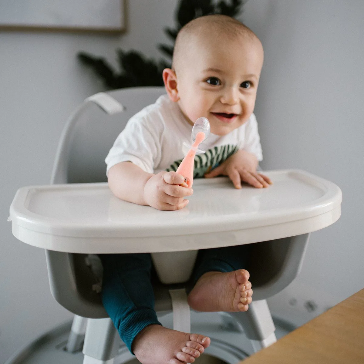 Силиконовая ложка BabyOno Фиолетовый, 2 шт. foto