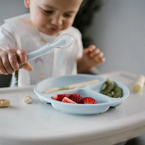 Гибкая ложка BabyOno из силикона Синий foto