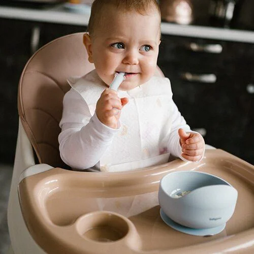 Гибкая ложка BabyOno из силикона Синий foto