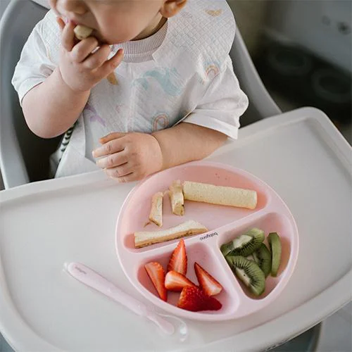 Гибкая ложка BabyOno из силикона Розовый foto