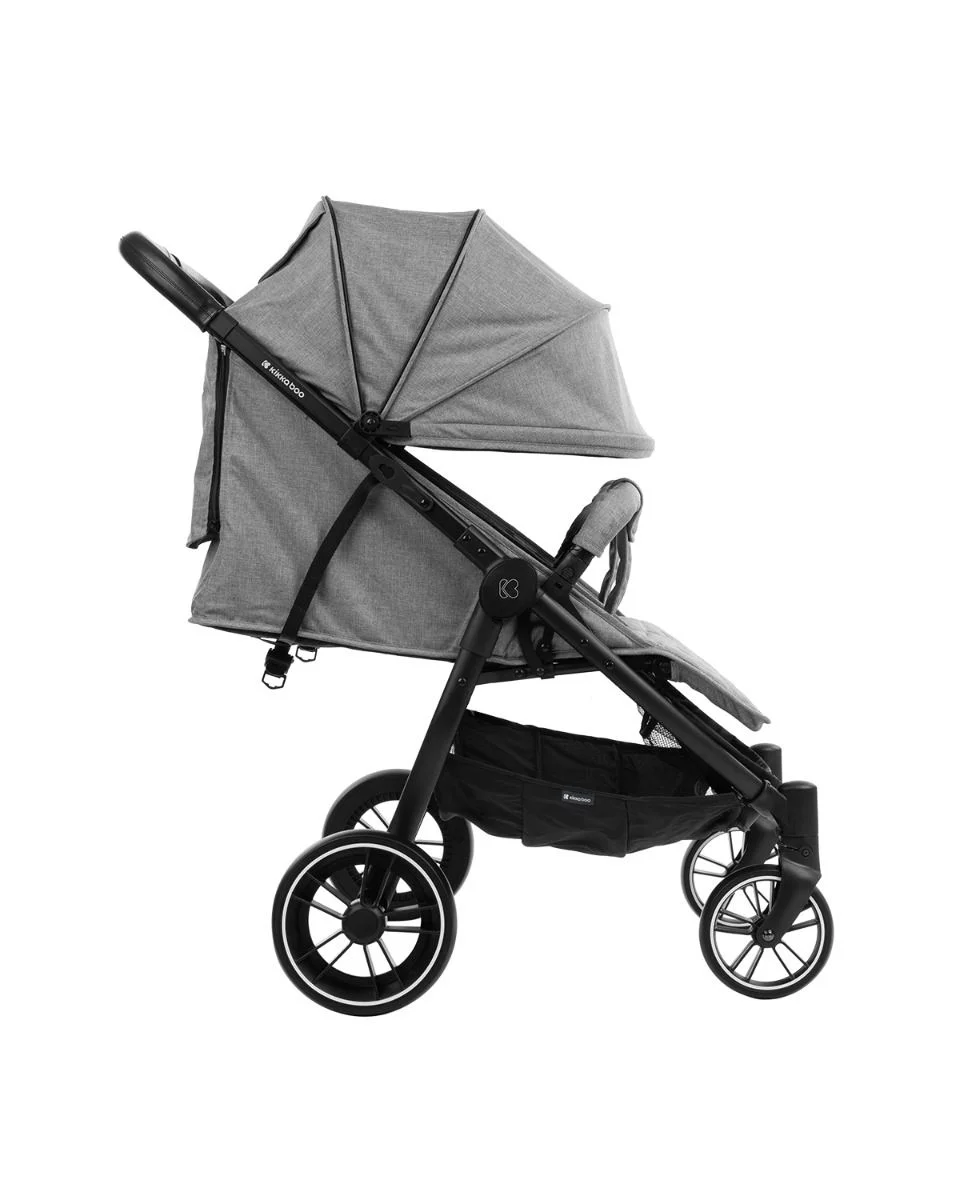 Carucior pentru gemeni KikkaBoo Happy 2 Light Grey foto