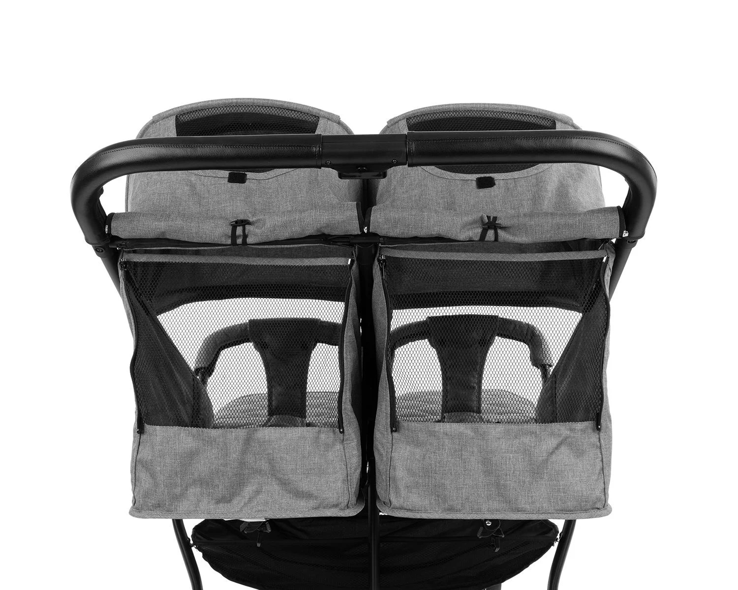 Carucior pentru gemeni KikkaBoo Happy 2 Light Grey foto
