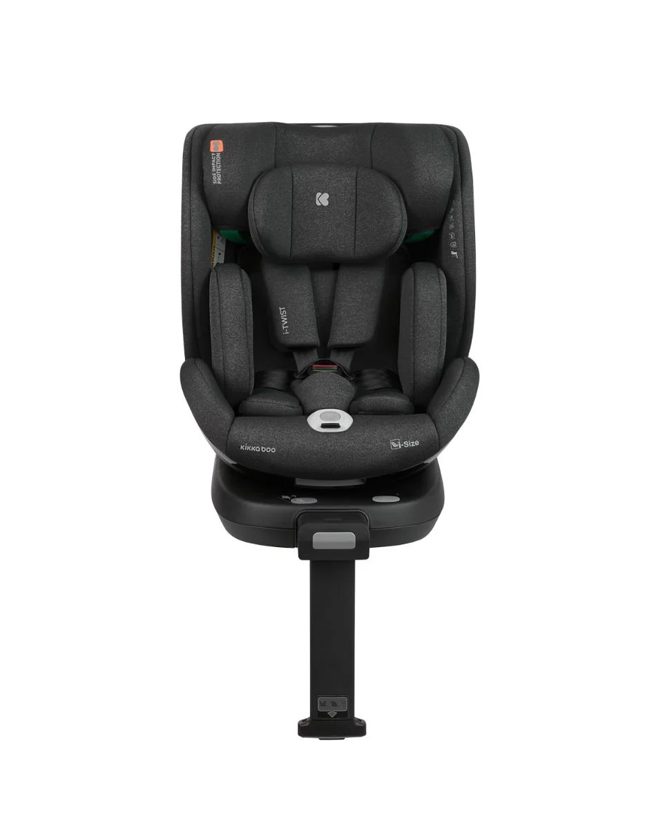 Вращающееся автокресло с изофиксом KikkaBoo i-Twist Black, 40-150 см