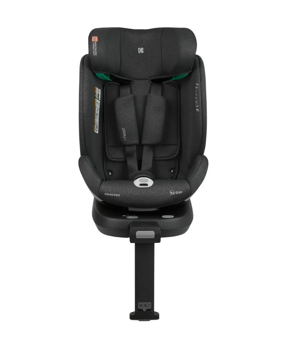 Вращающееся автокресло с изофиксом KikkaBoo i-Twist Black, 40-150 см