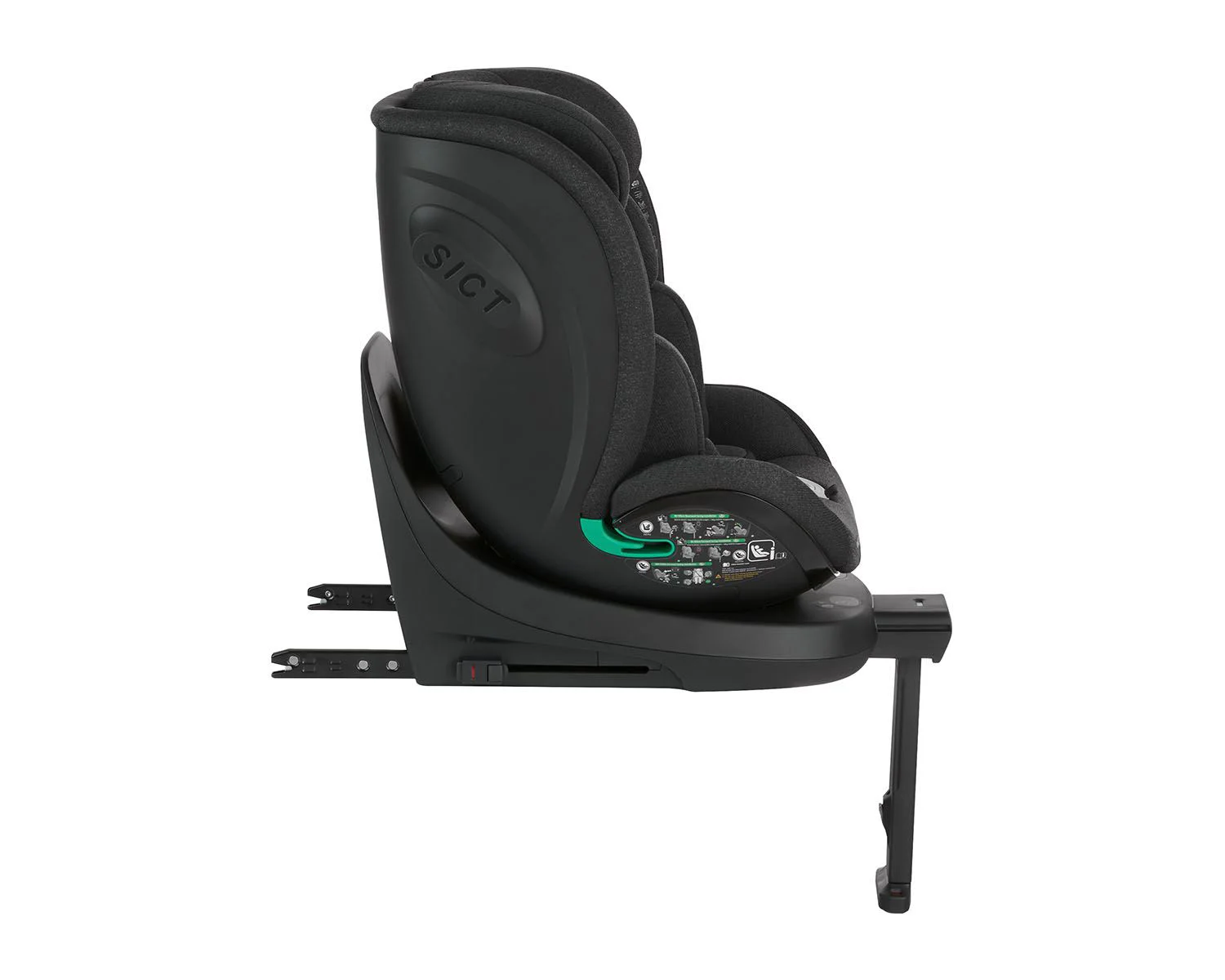 Вращающееся автокресло с изофиксом KikkaBoo i-Twist Black, 40-150 см