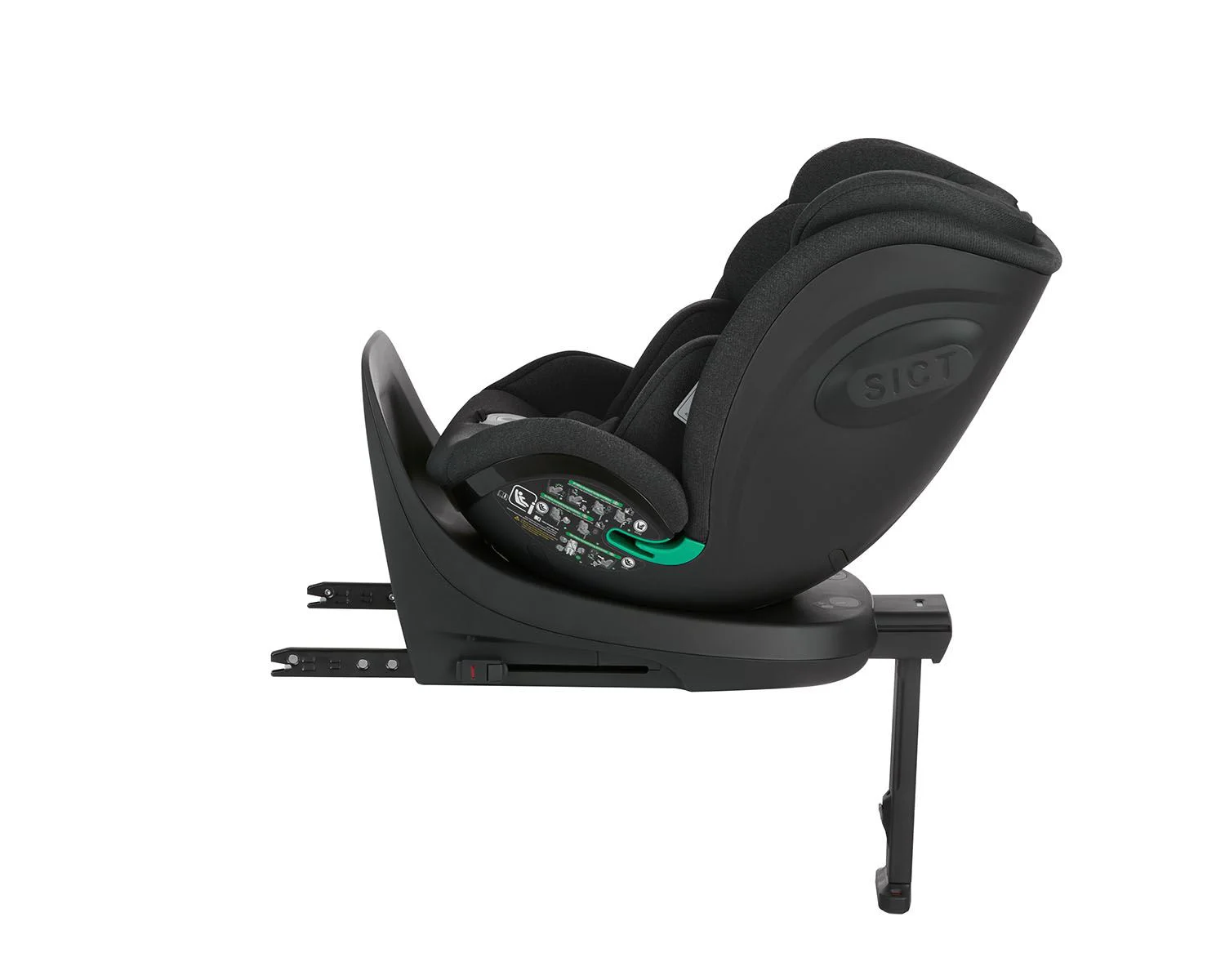 Вращающееся автокресло с изофиксом KikkaBoo i-Twist Black, 40-150 см