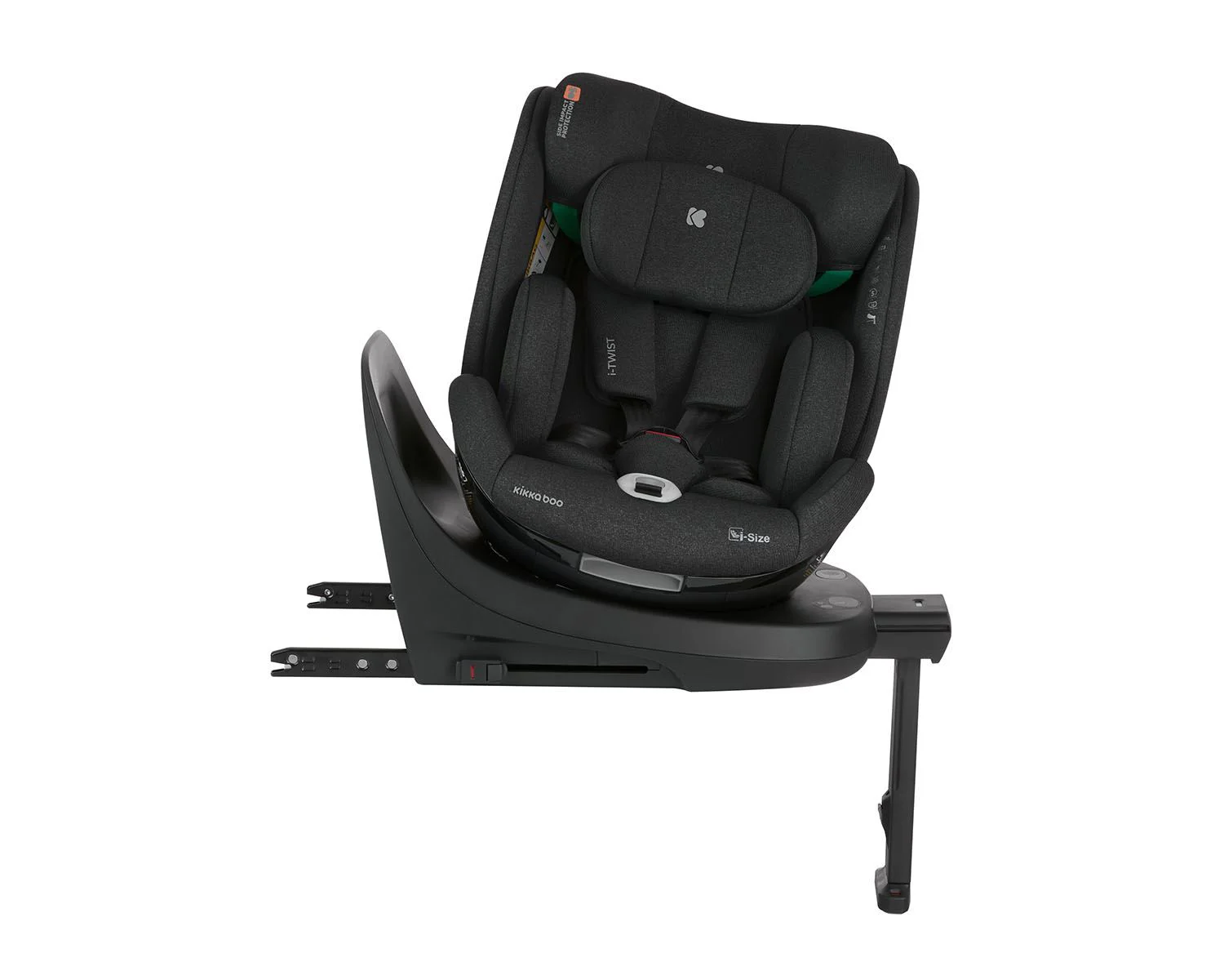 Вращающееся автокресло с изофиксом KikkaBoo i-Twist Black, 40-150 см