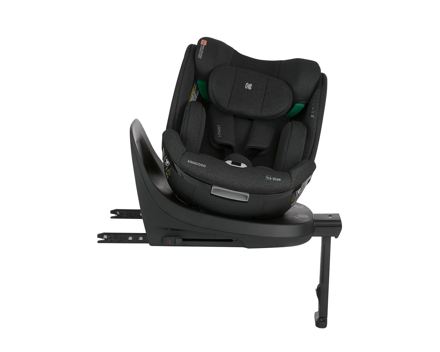 Вращающееся автокресло с изофиксом KikkaBoo i-Twist Black, 40-150 см