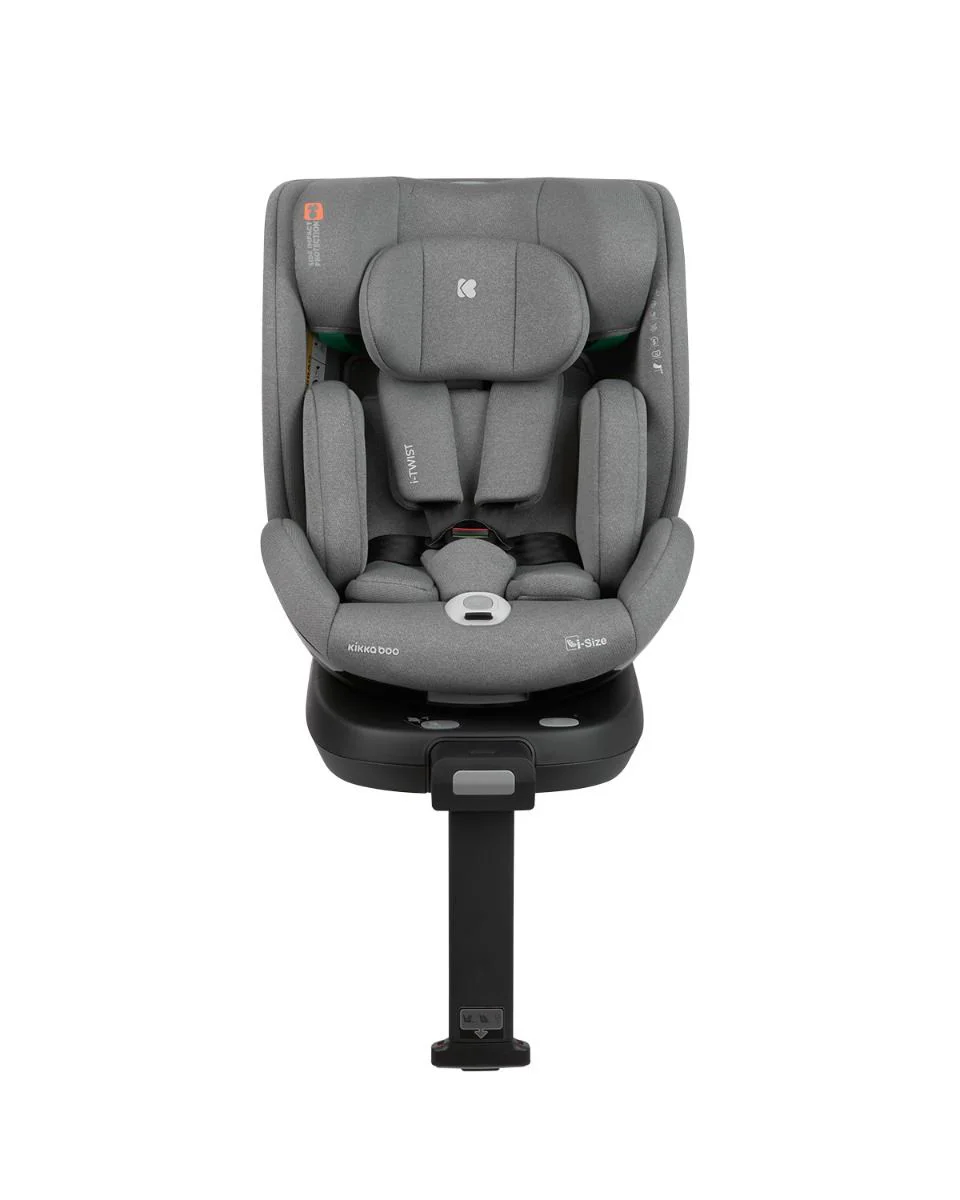 Вращающееся автокресло с изофиксом KikkaBoo i-Twist Dark Grey, 40-150 см